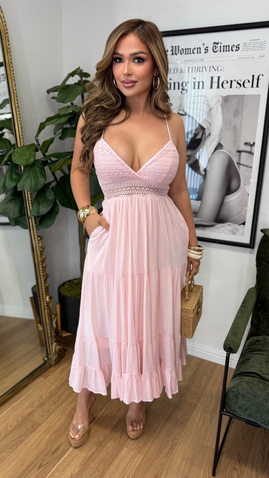 Getaway Maxi Dress (Blush)