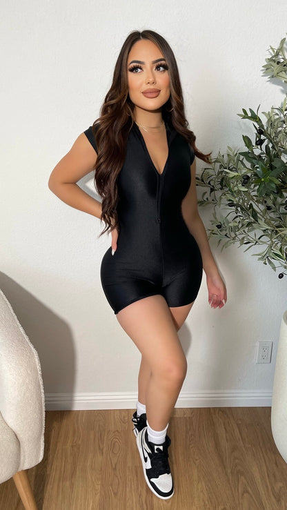 Stealing The Attention Short Romper (Black)