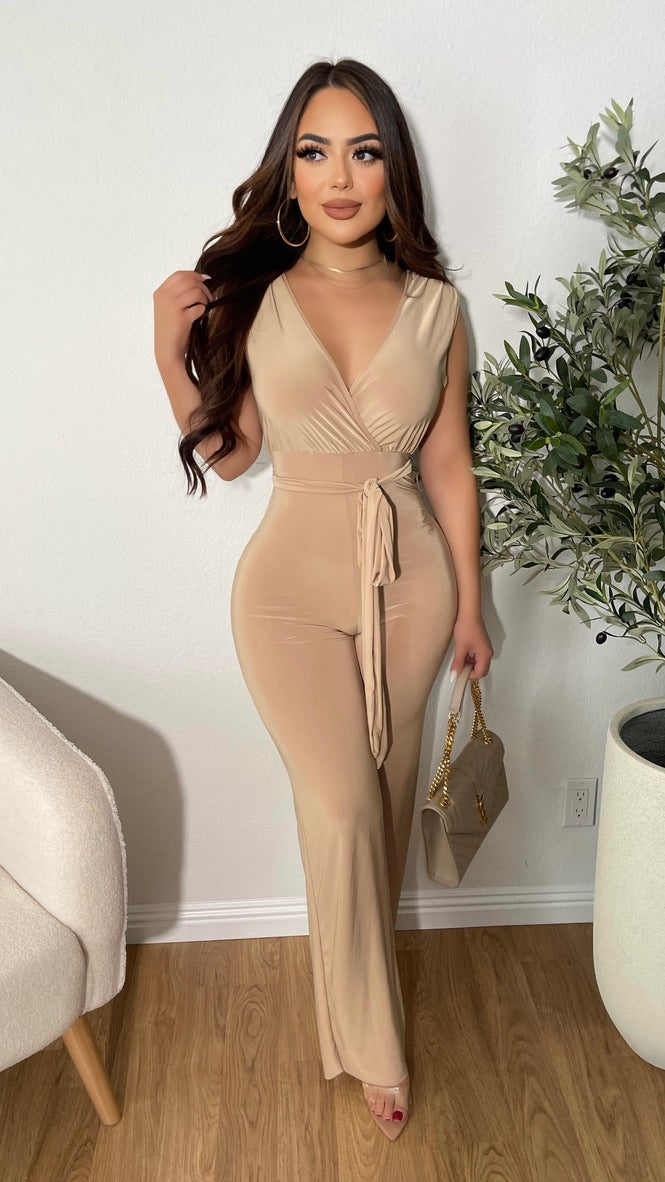 Perfectly Classy Jumpsuit (Nude)