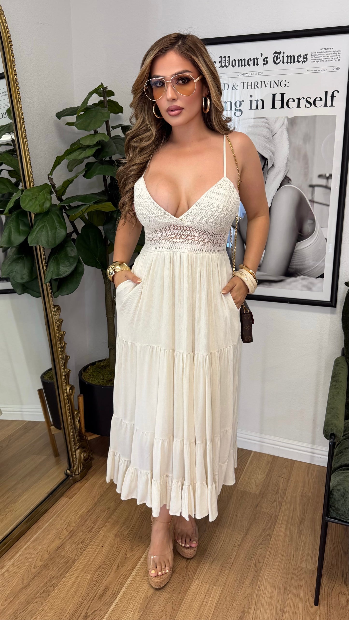 Getaway Maxi Dress (Ivory)