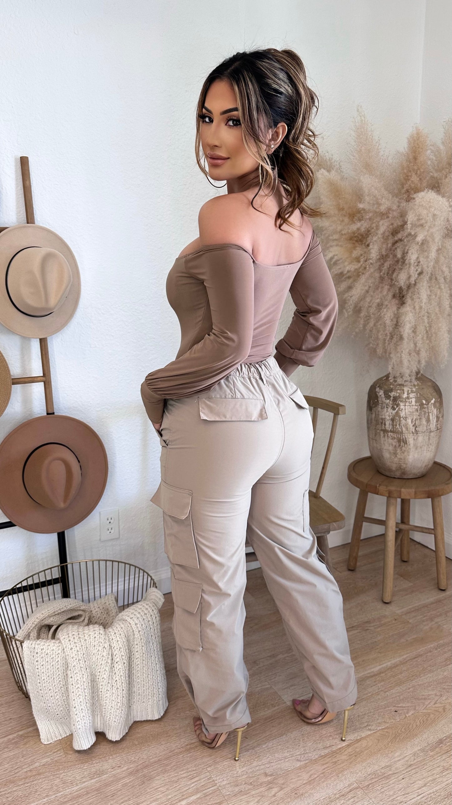 Joselyn Cargo Pants (Taupe)
