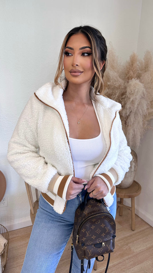 Nazine Sherpa Jacket (Ivory)