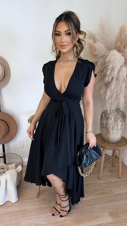 Monique Hi-Low Dress (Black)