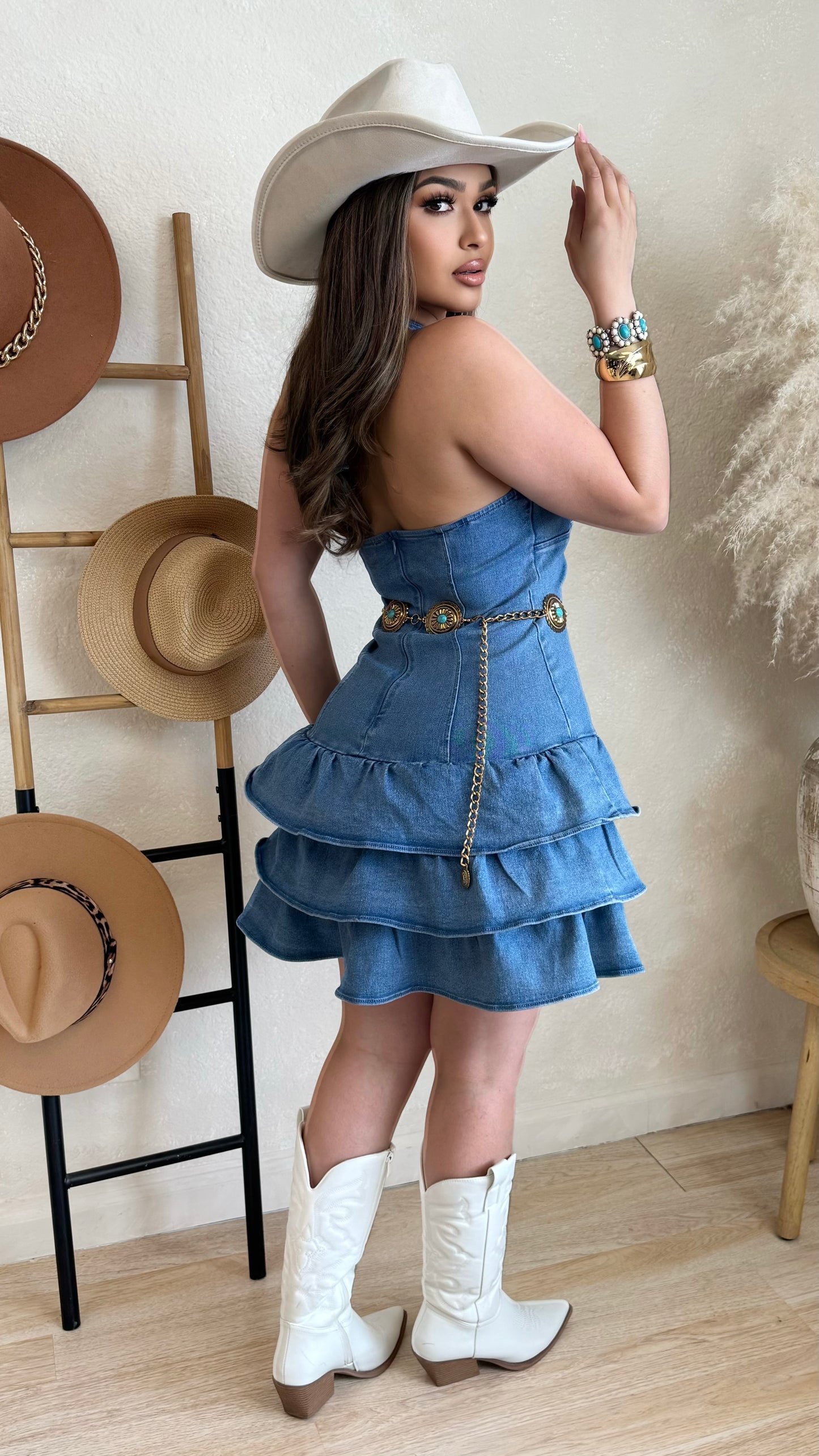 Larissa Denim Halter Dress