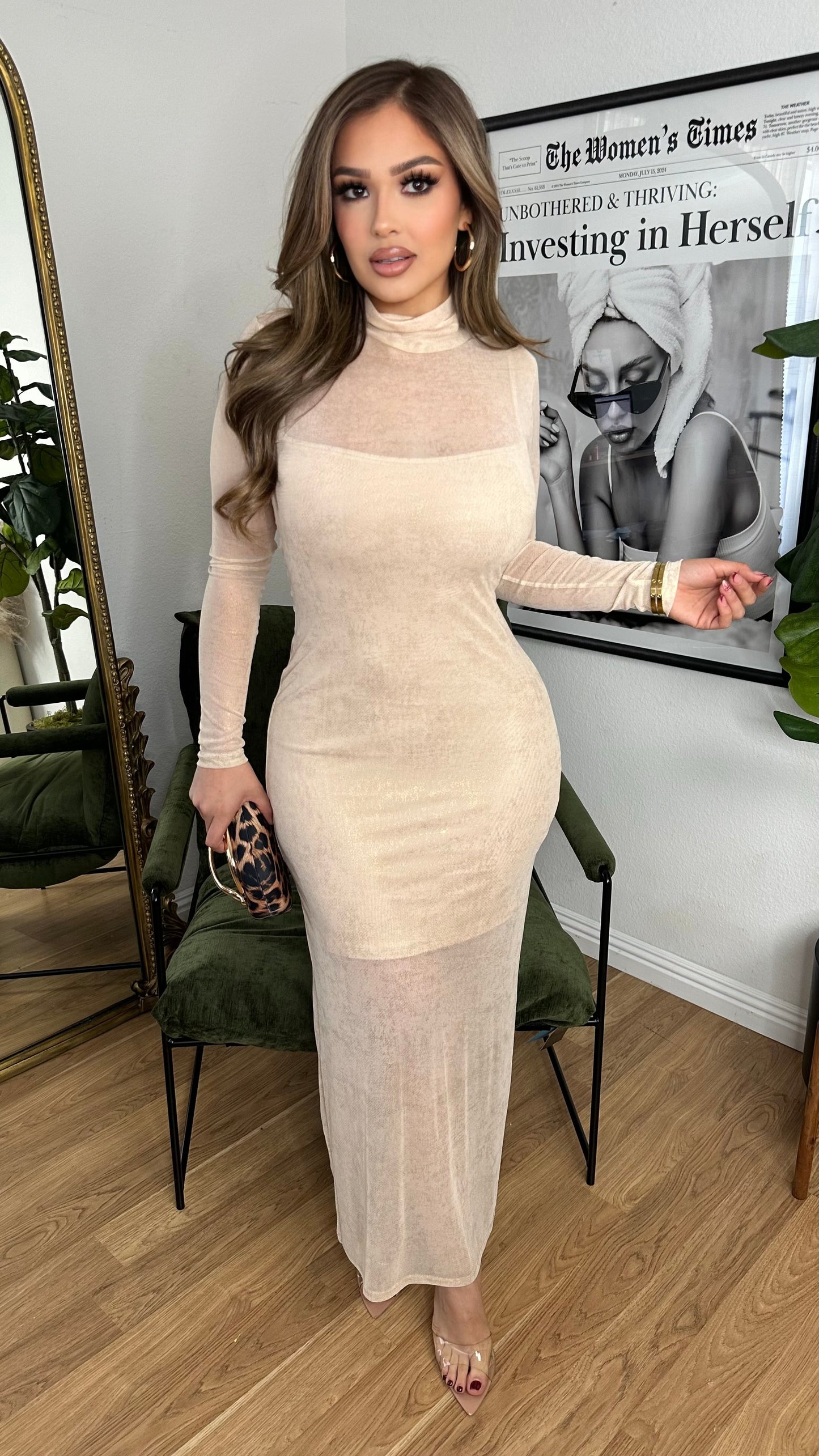 Bare Desire Sheer Midi Dress