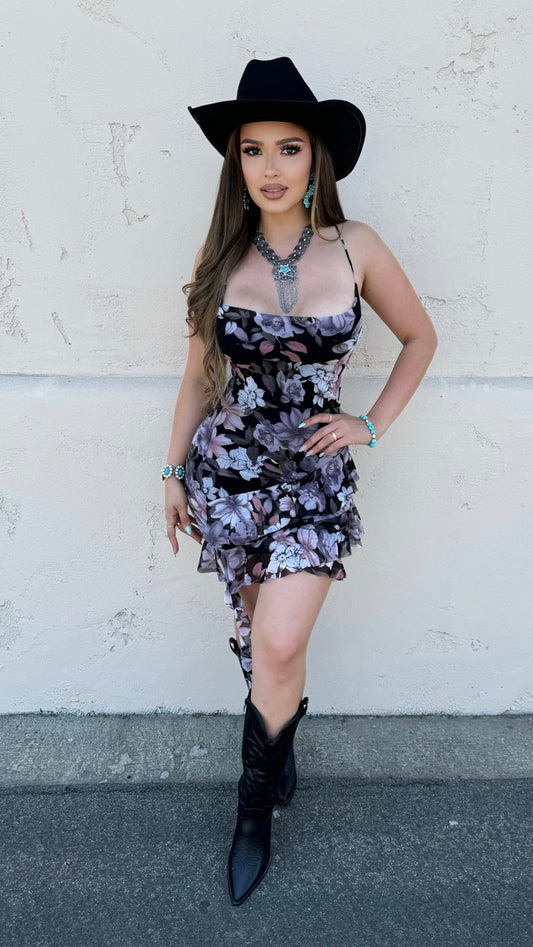 Meant To Impress Midi Dress (Black/ Grey)