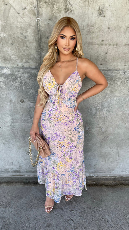 Pretty On Point Maxi Dress (Blush)