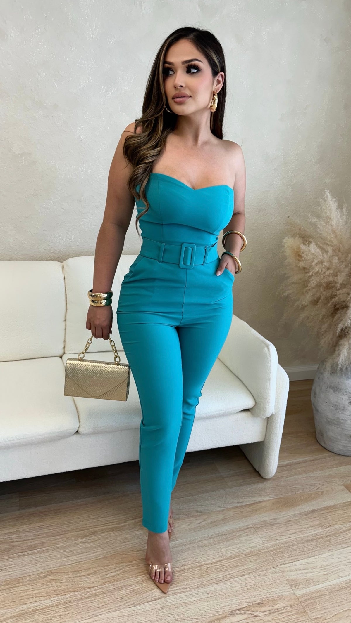 Sweet Heart Strapless Couture Jumper (Turquoise)