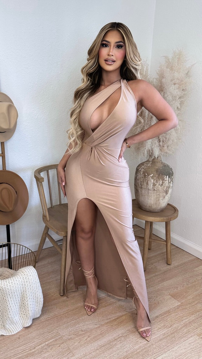 Know No Limits Dress (Taupe)