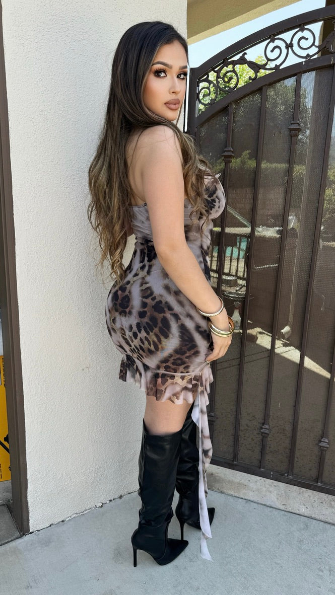Meant To Impress Midi Dress (Brown/Nude)