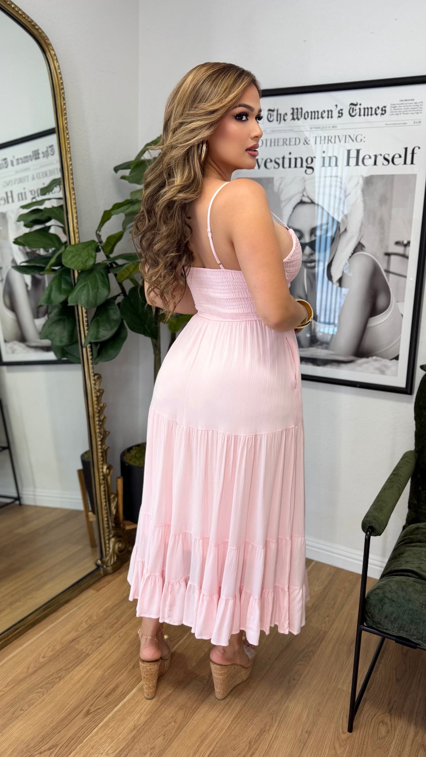Getaway Maxi Dress (Blush)