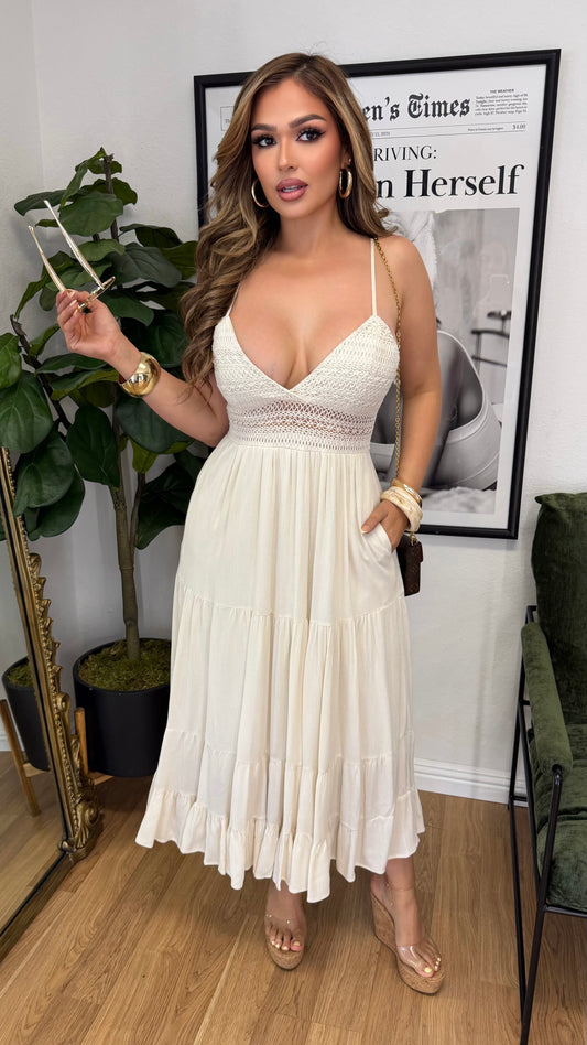 Getaway Maxi Dress (Ivory)