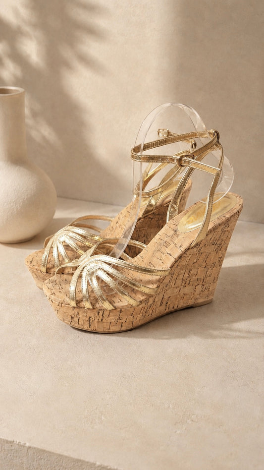 Golden Hour Glam Wedge (Gold)