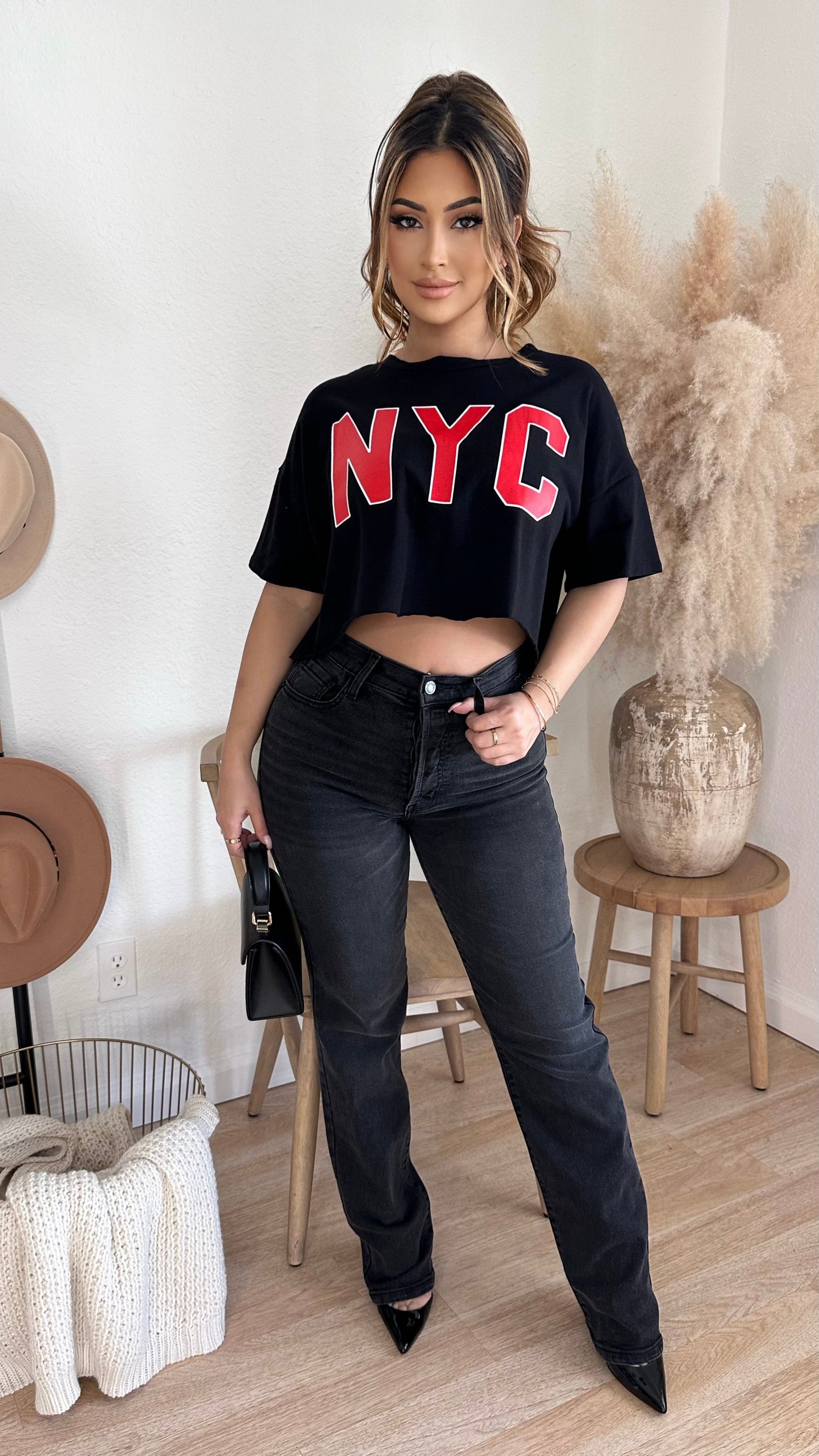 NYC Crop Top (Black)