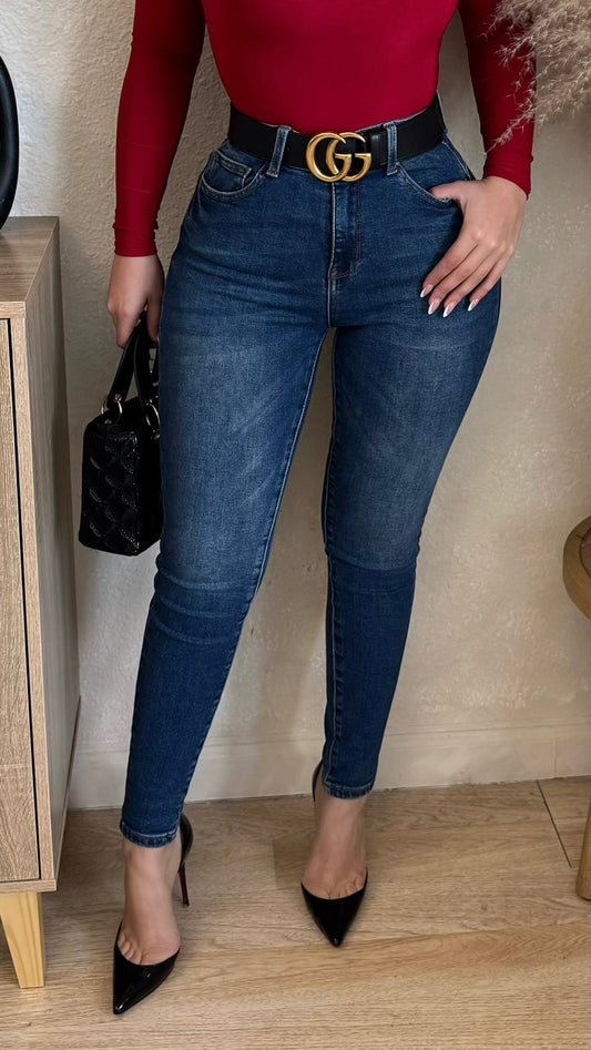Xavier High Rise Jeans (Medium Wash)