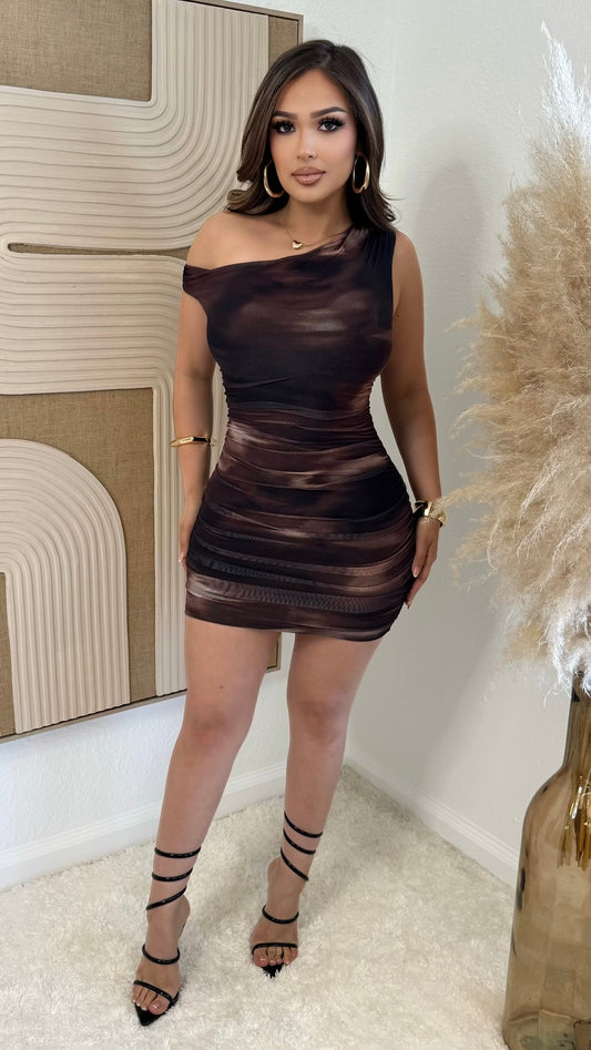 Off The Edge Mini Dress (Blk)