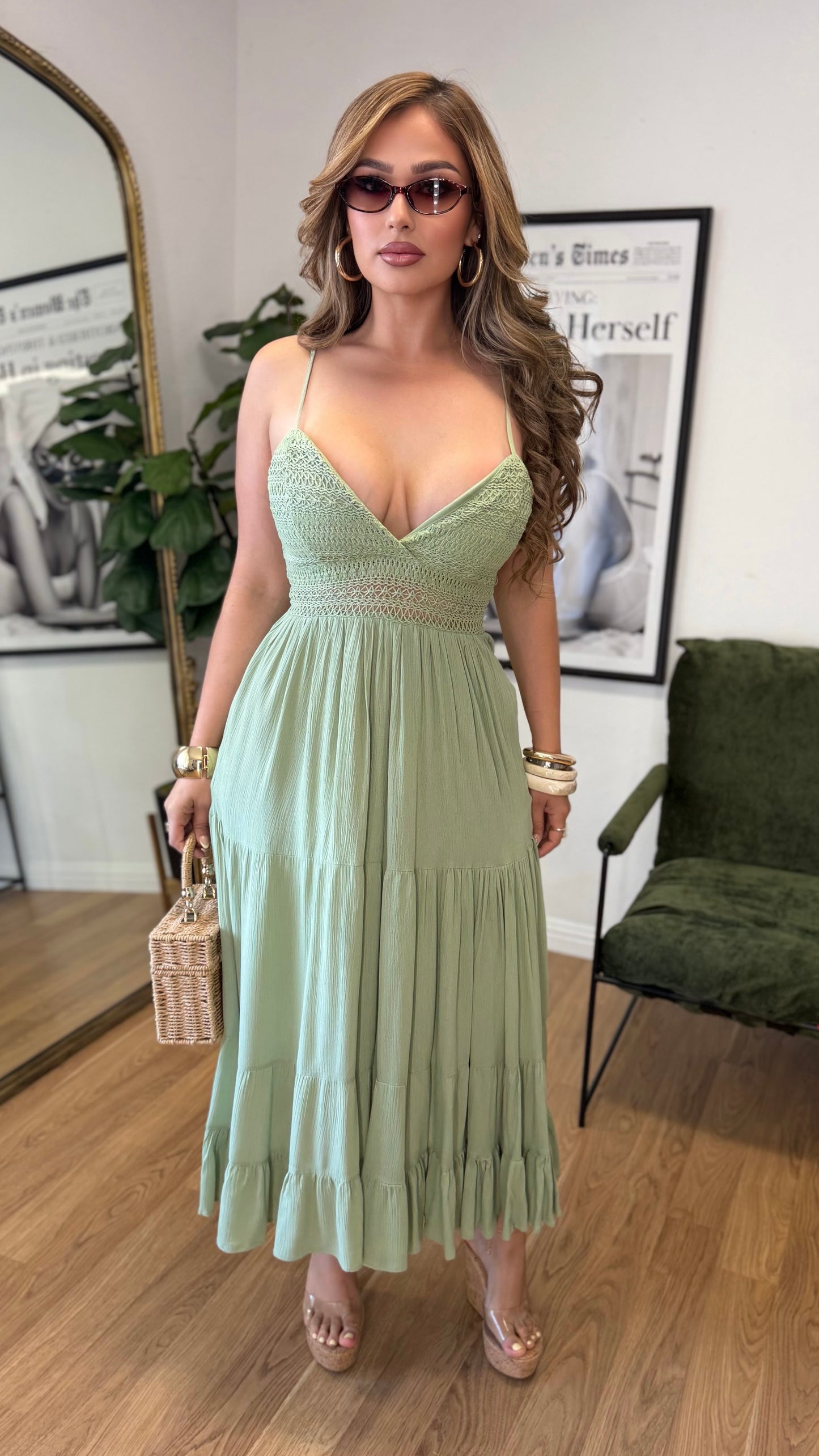 Getaway Maxi Dress (Olive)