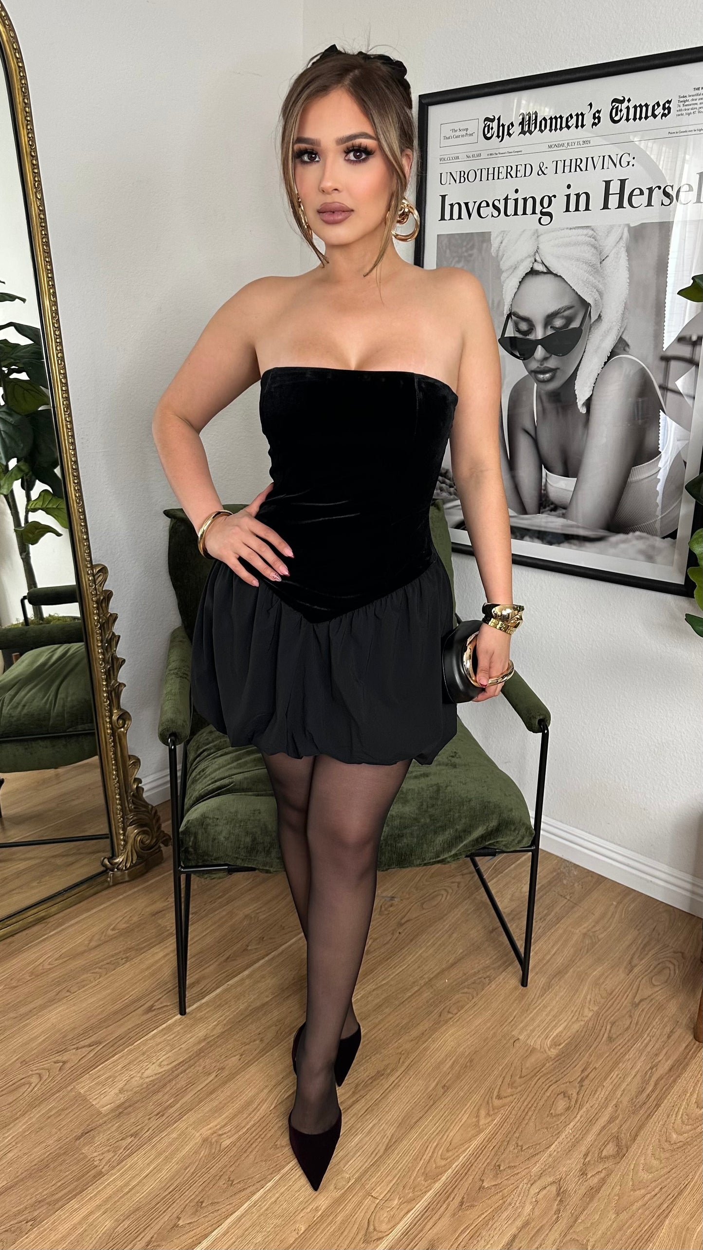Unbothered Velvet Mini Dress