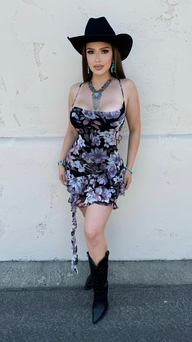 Meant To Impress Midi Dress (Black/ Grey)