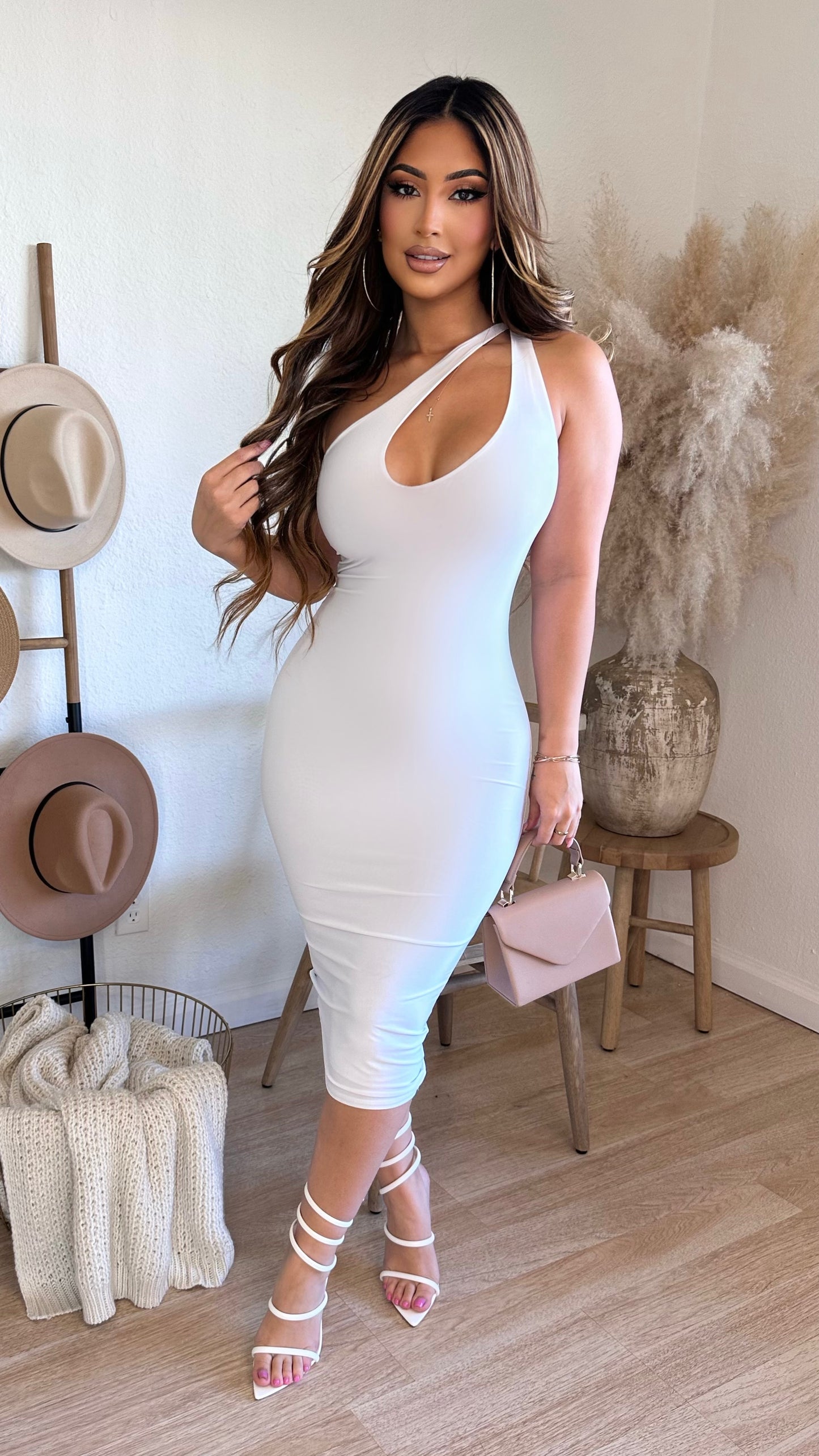 Unapologetic Midi Dress (White)