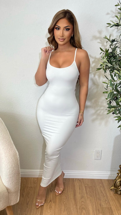 Simani Maxi Dress (White)