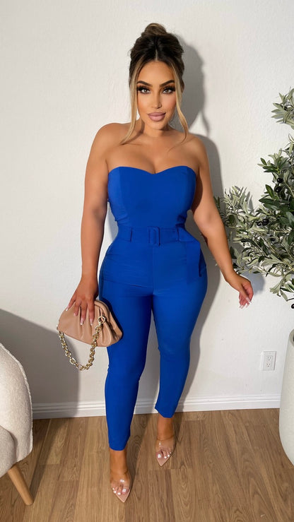 Sweet Heart Strapless Couture Jumper (Royal Blue)