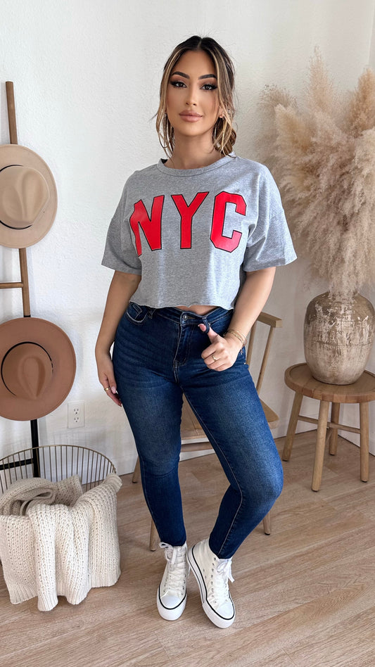 NYC Crop Top (Grey)