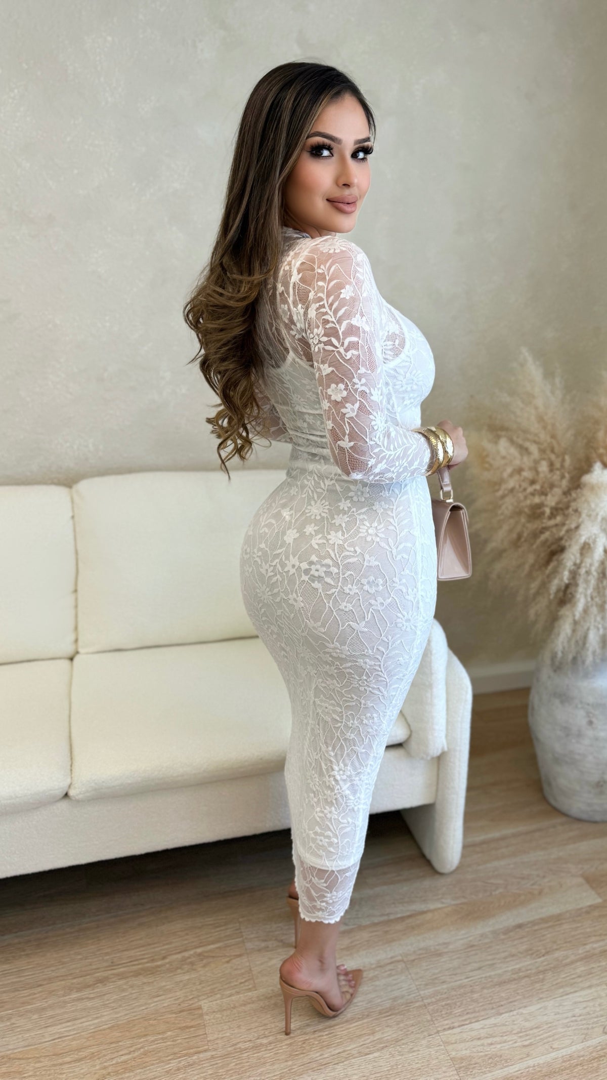 Azalea Lace Dress (White)