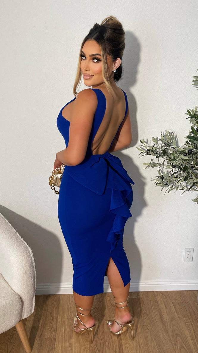 Glamorous State Of Mind Couture Dress (Royal Blue)