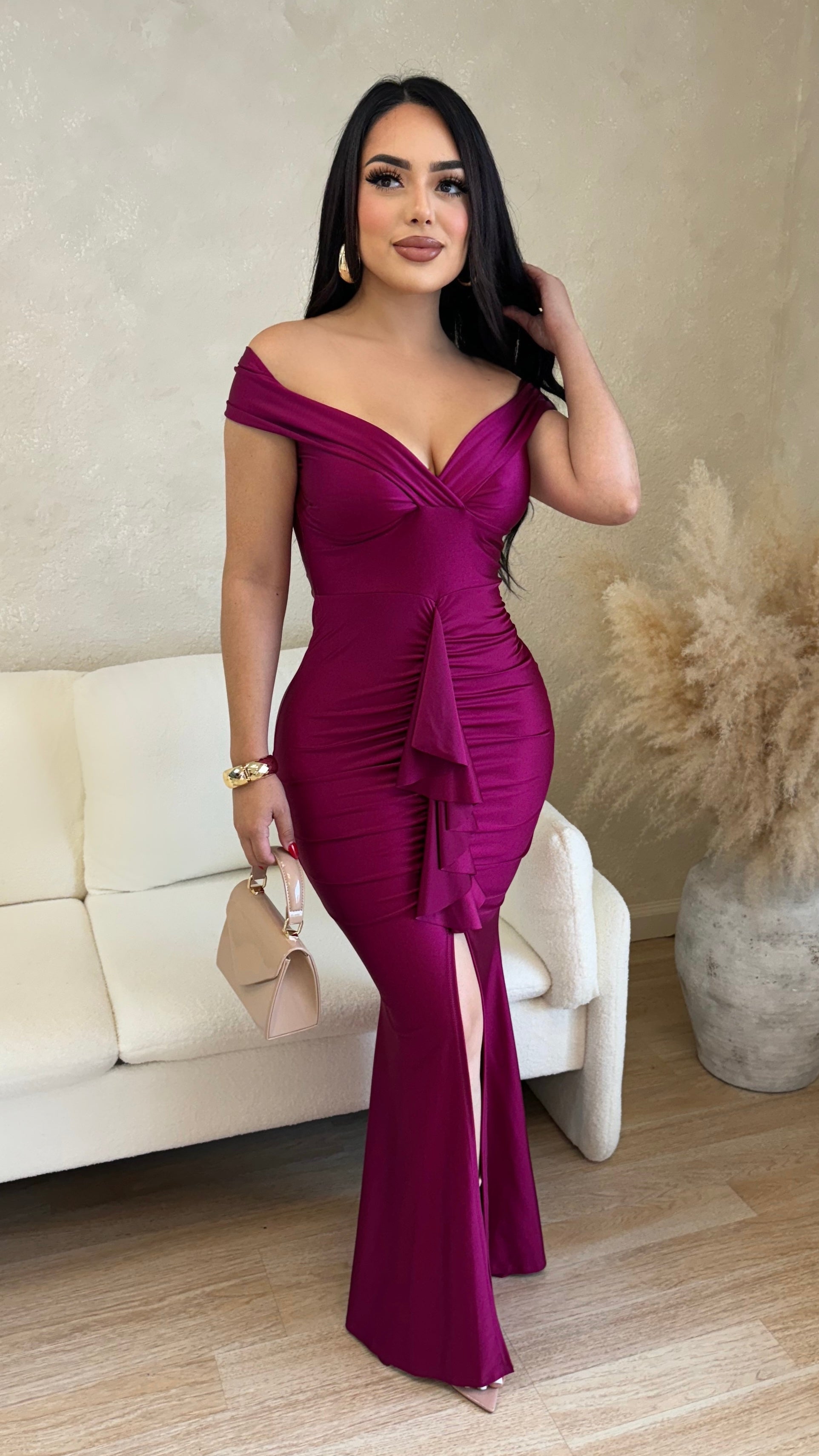 Magenta maxi dress hotsell