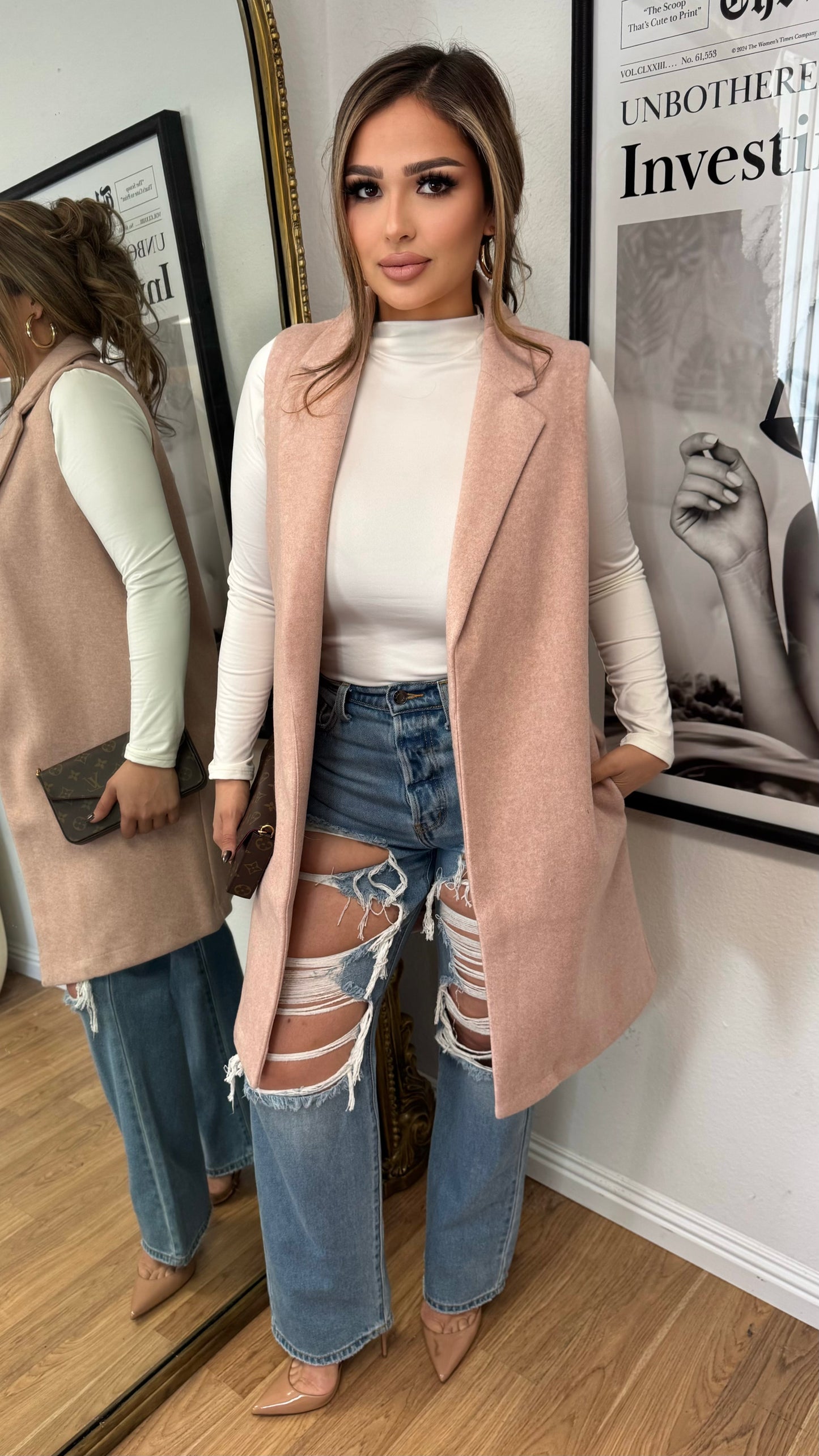 Blush Hour Tailored Vest