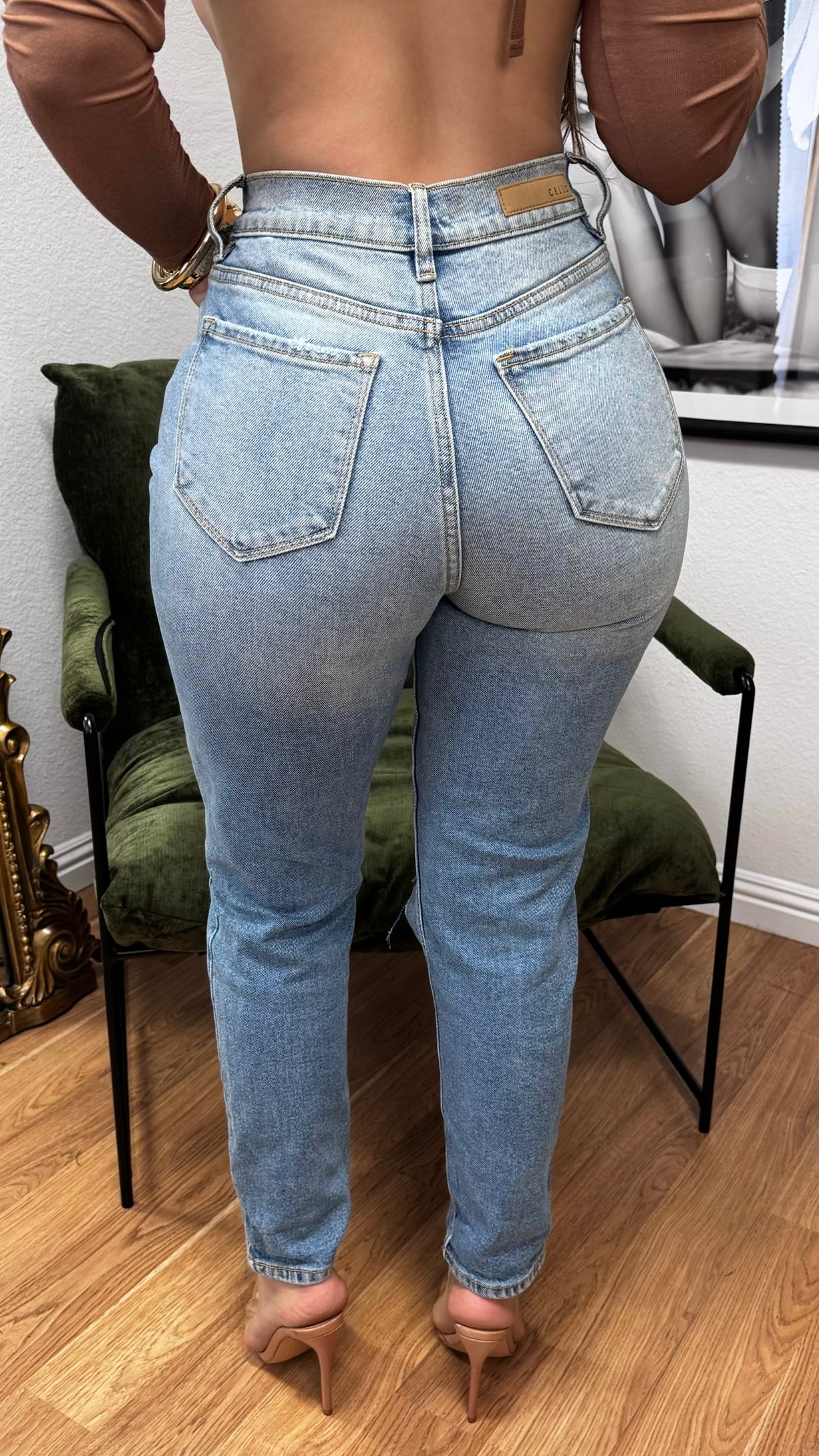 Keep Looking High Waist Jeans