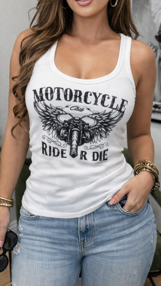 Ride or Die Moto Tank Top