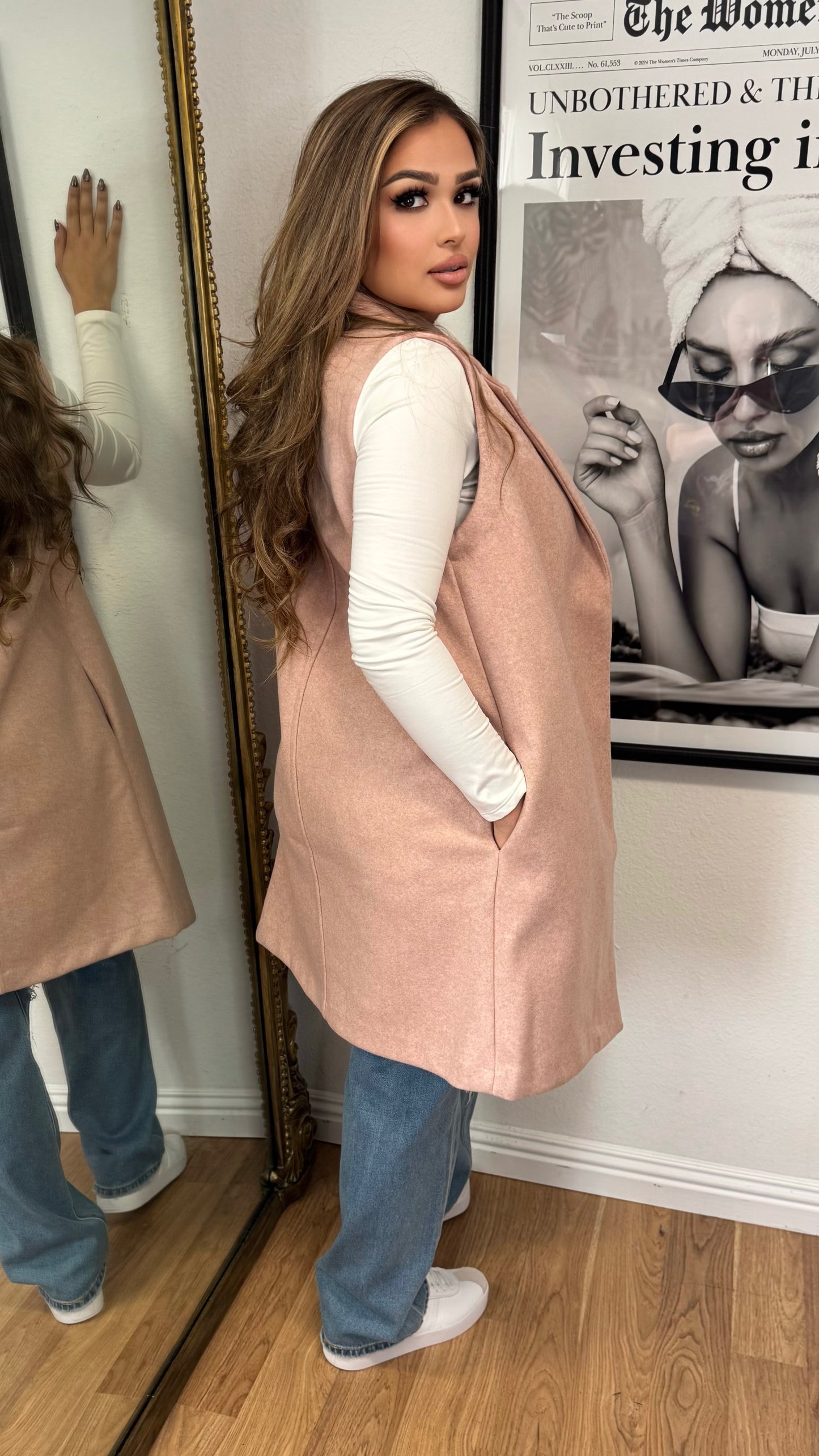 Blush Hour Tailored Vest