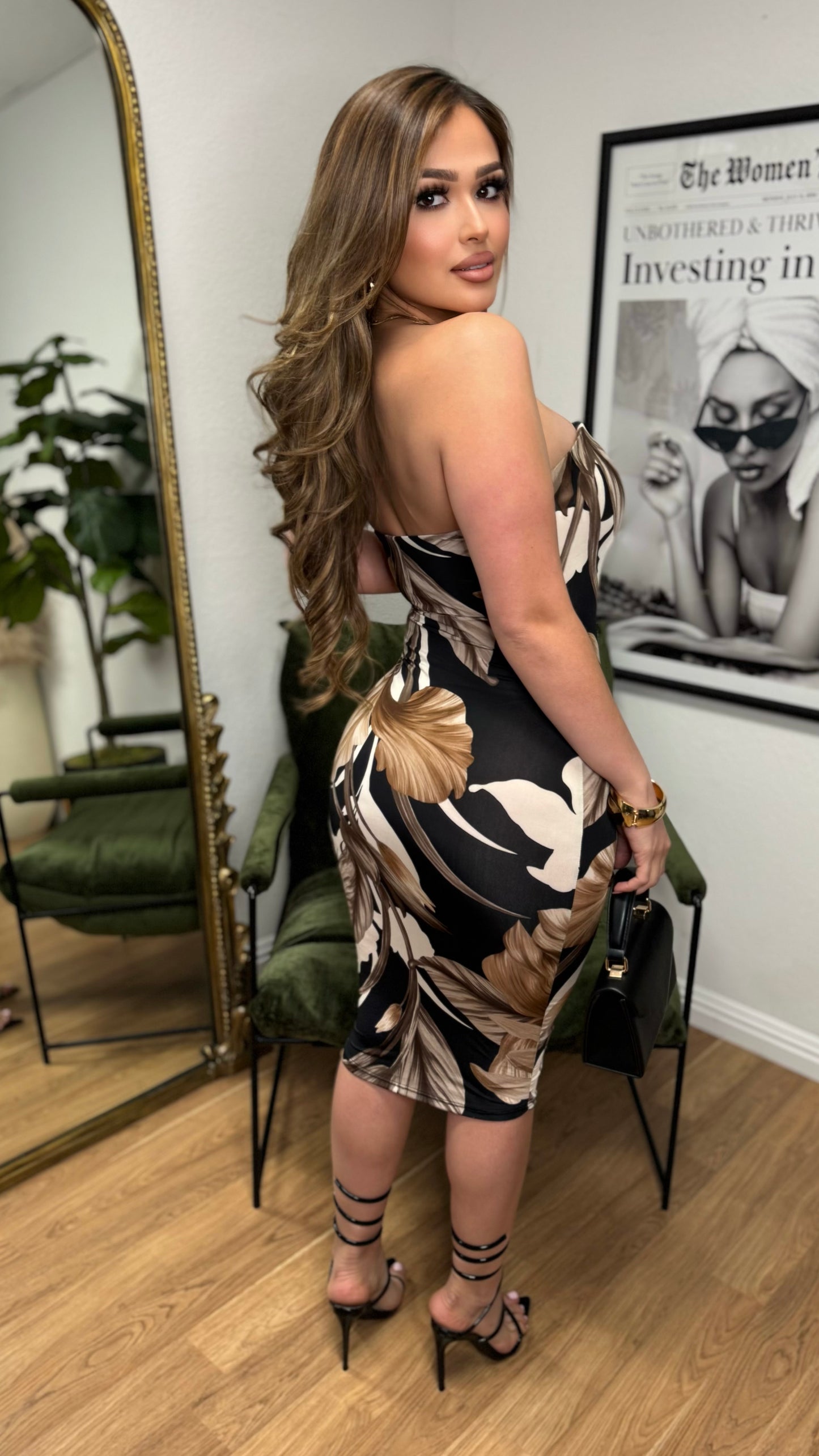 Bloom Tube Dress (Black/Multi)