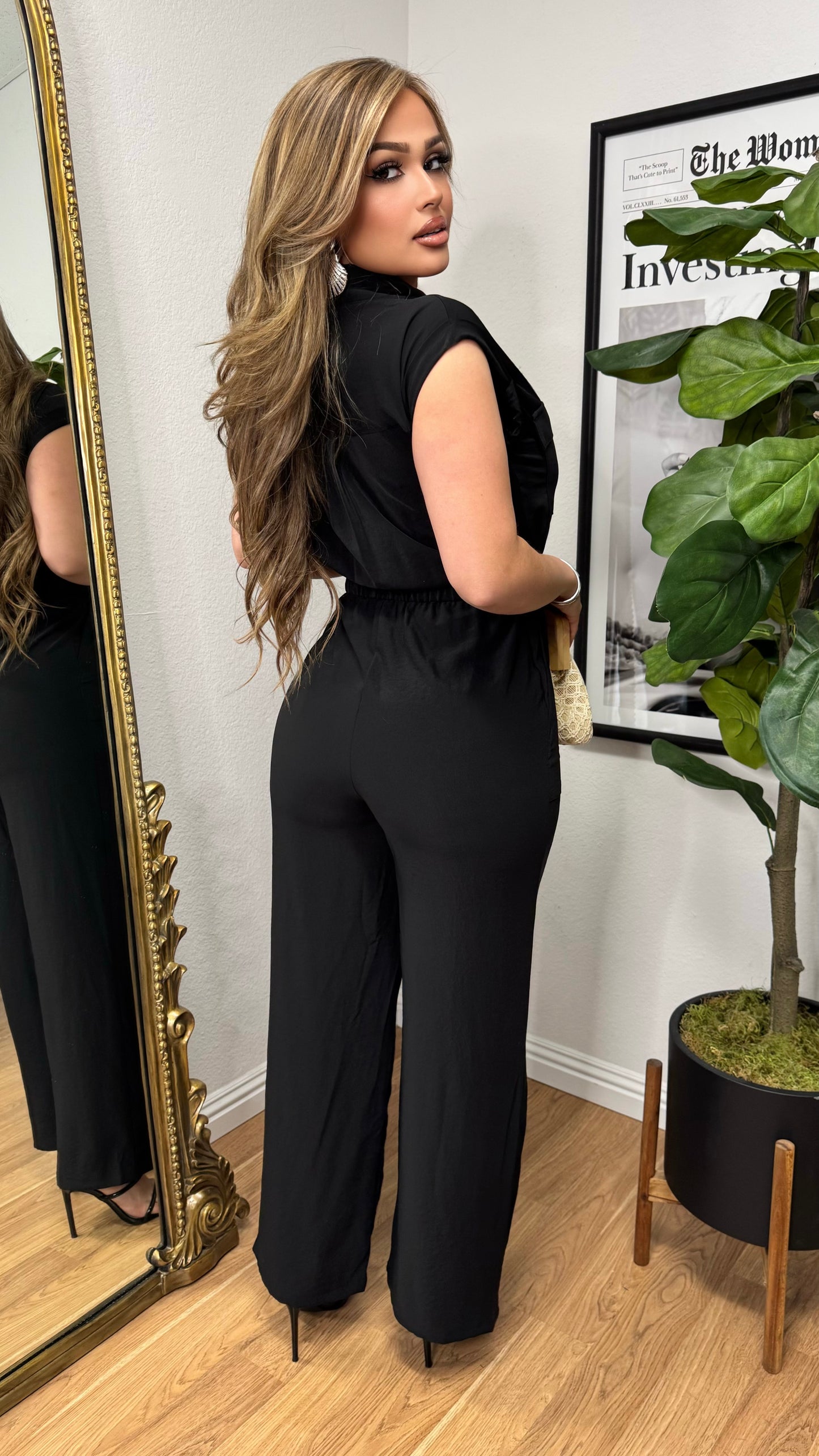 Day to Night Chic Jumpsuit (Black)