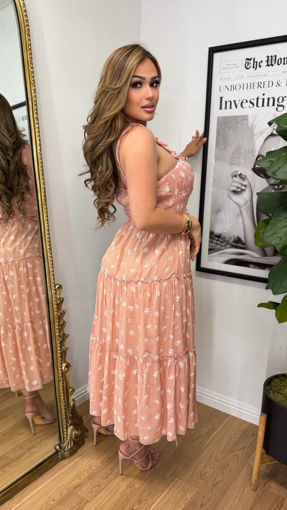 Giselle Maxi Dress (Coral)