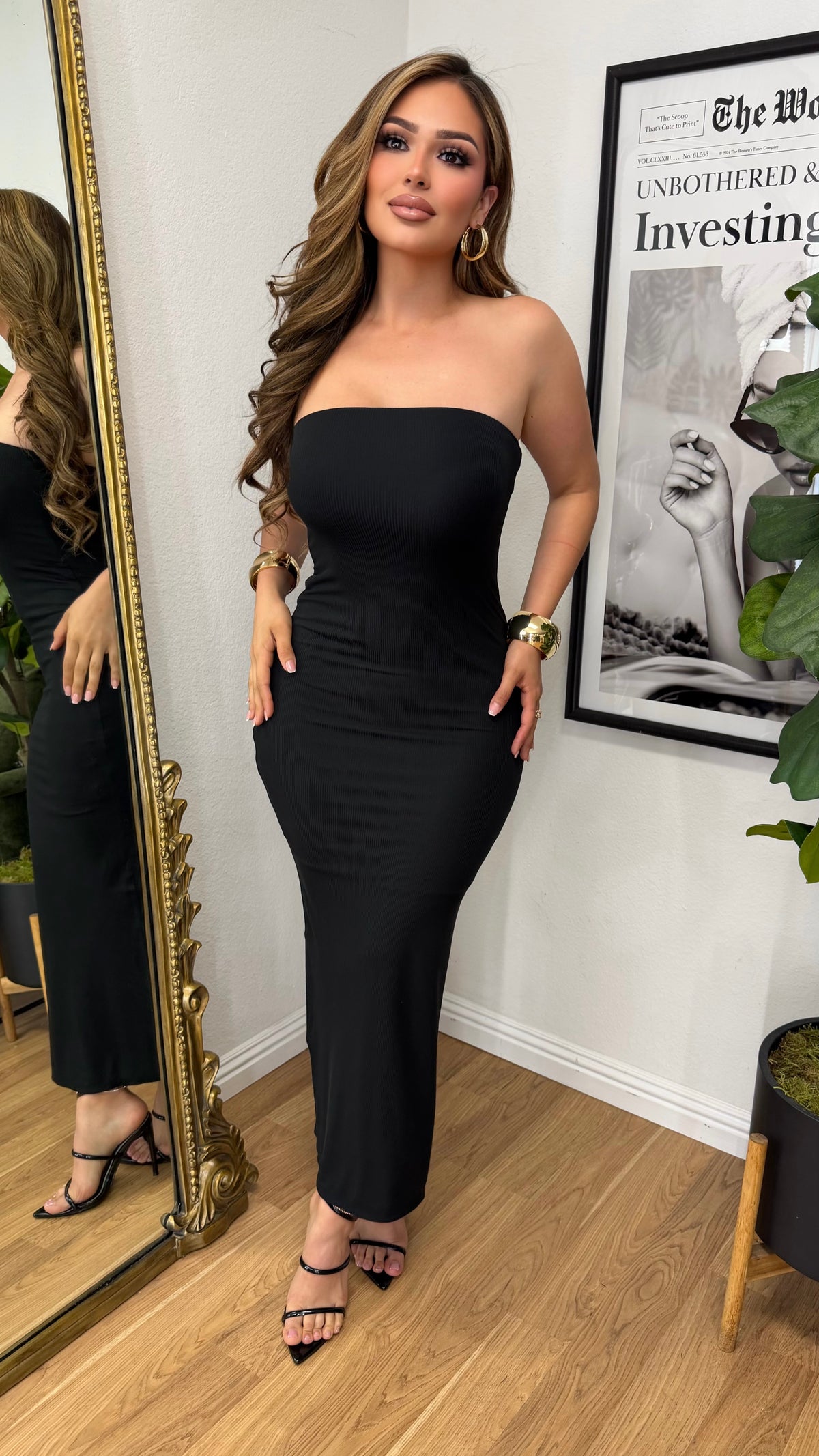 Sam Strapless Dress (Black)