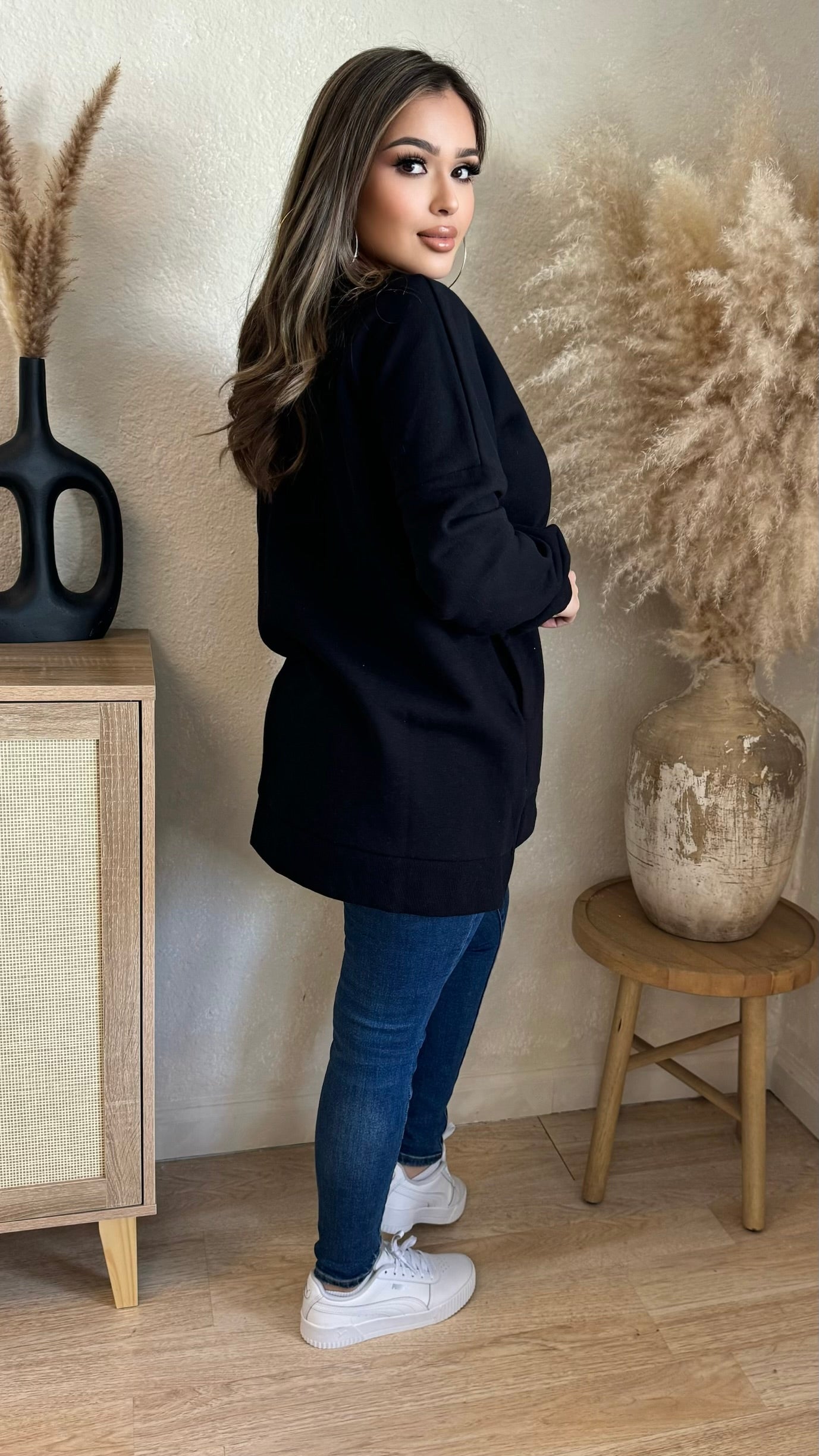 Out All Day Oversize Sweater (Black)