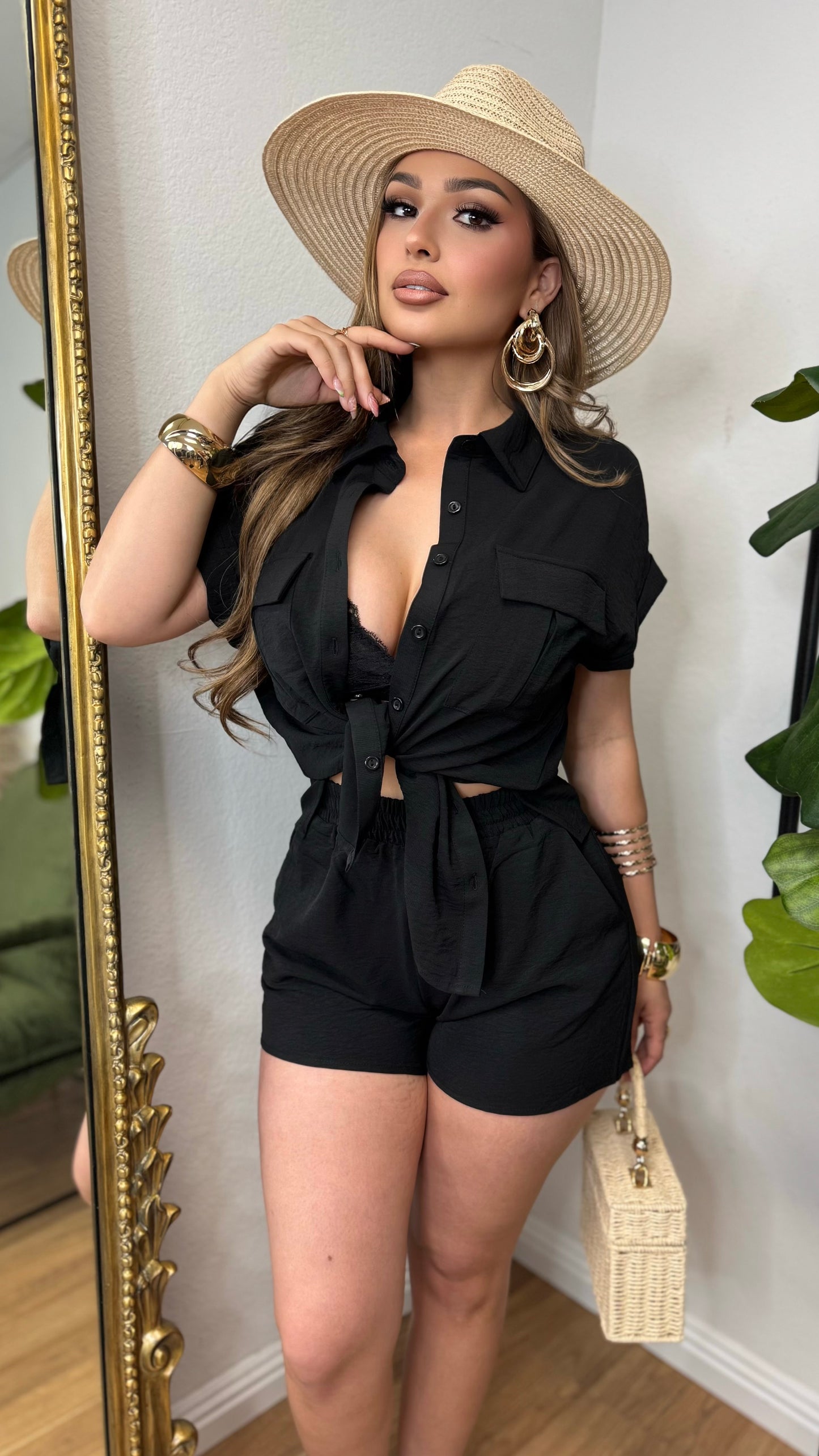 Vacay Vibes 2PC Short Set (Black)