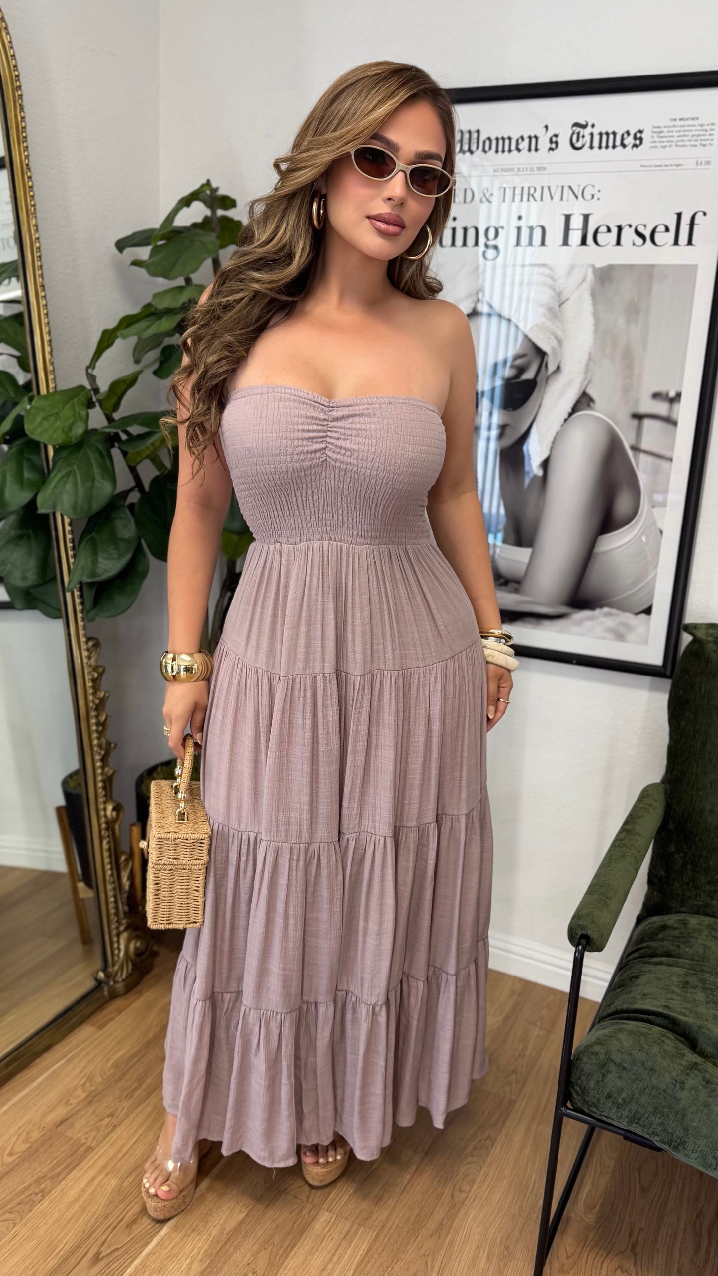 Noelya Maxi Dress (Mauve)