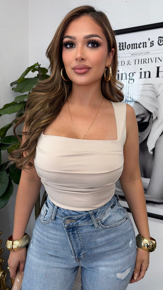Precilla Bodysuit (Taupe)
