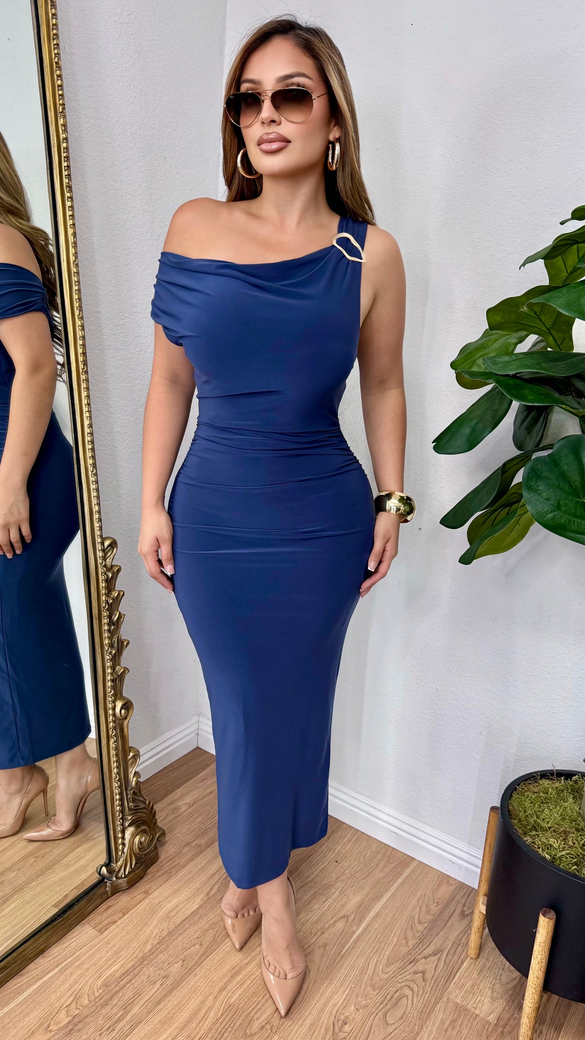In Demand Midi Dress (Blue)
