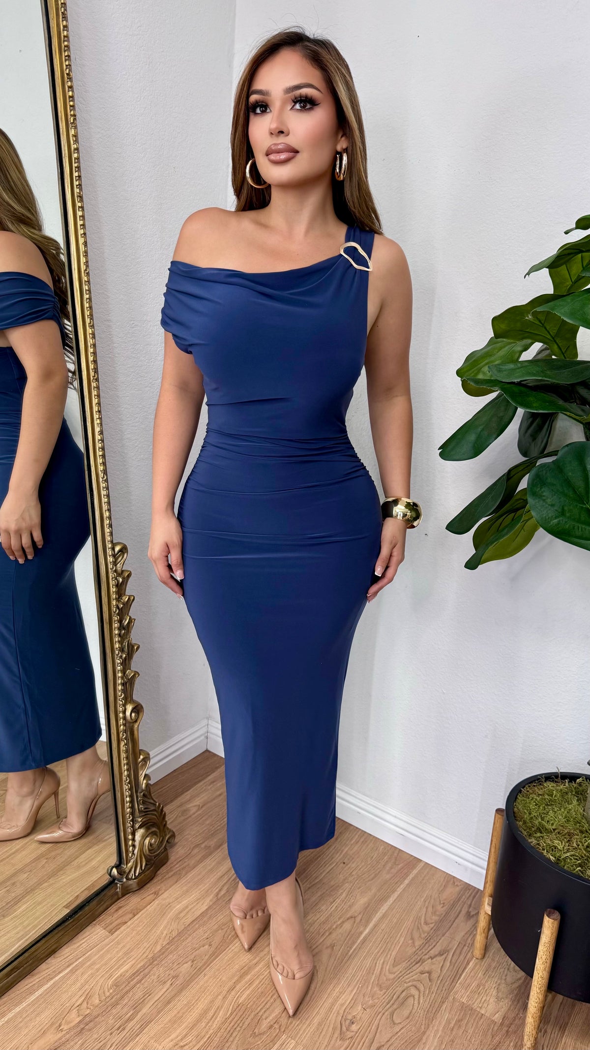 In Demand Midi Dress (Blue)