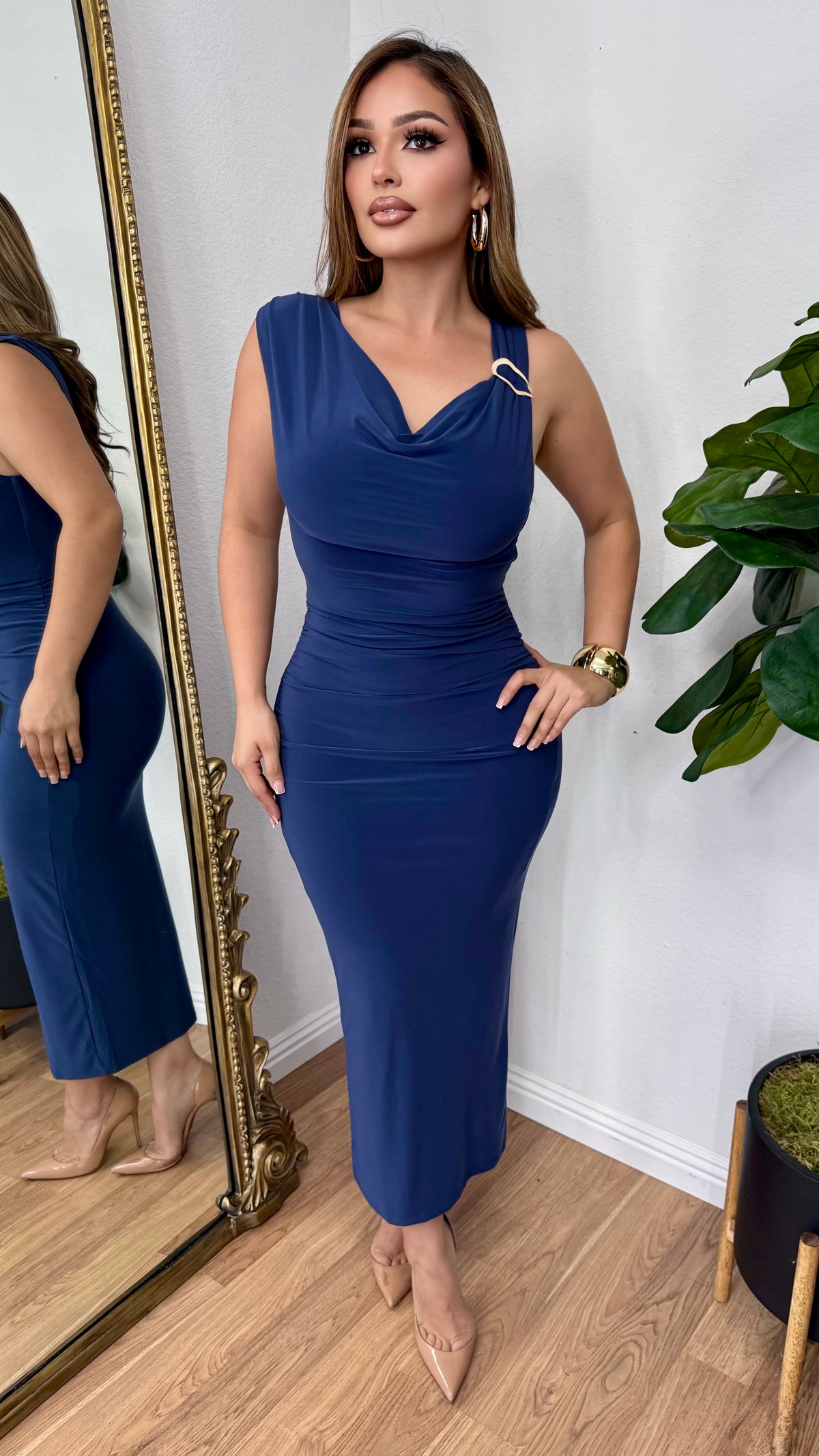 In Demand Midi Dress (Blue)