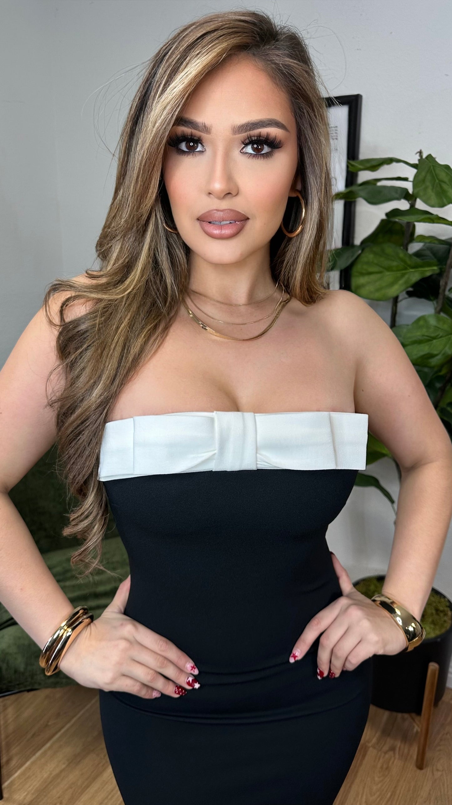 Black Tie Midi Dress