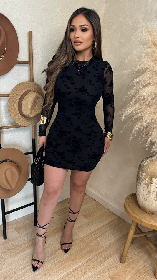 Unstoppable Style Midi Dress (Black)