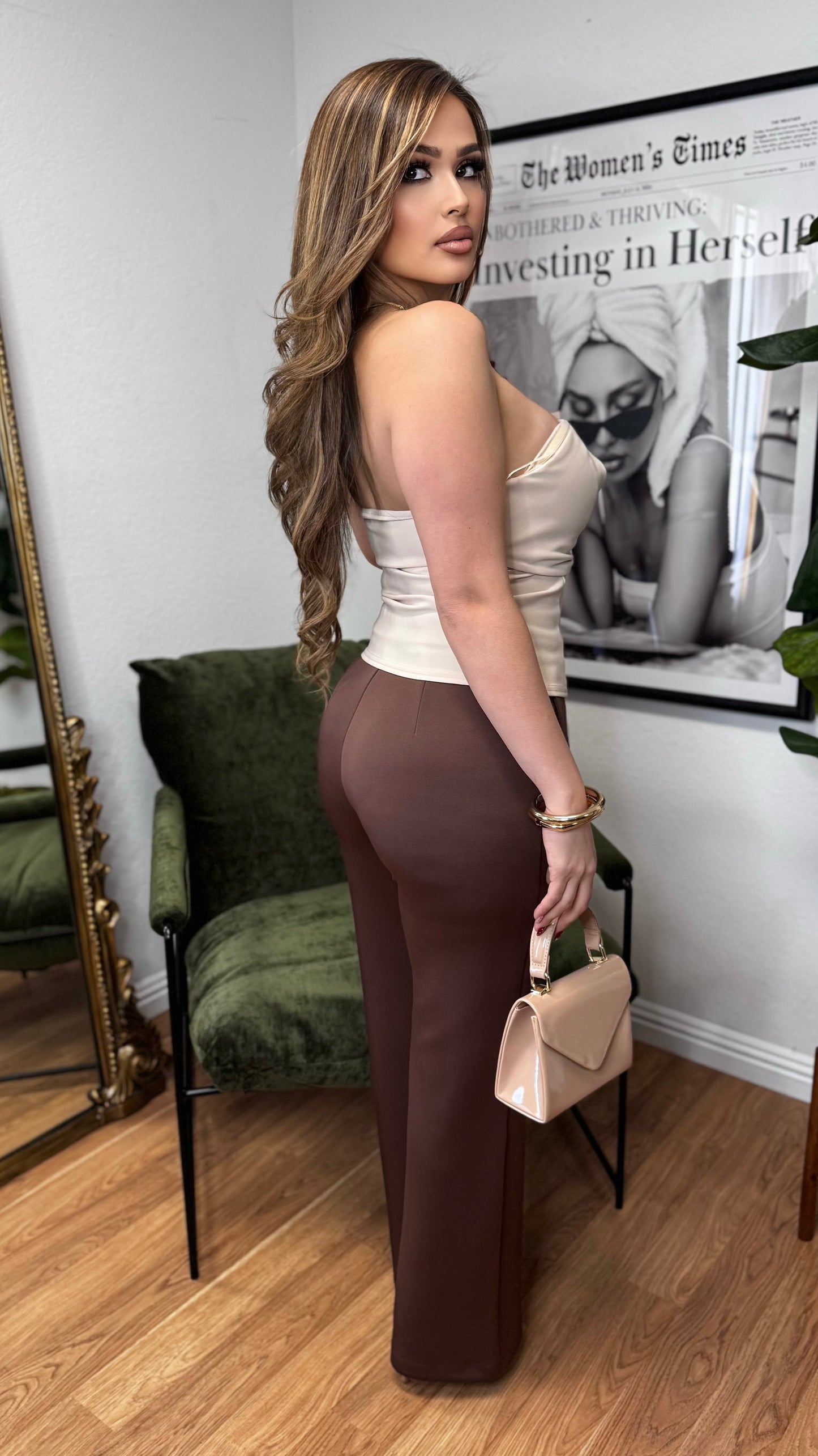 All Day Tailored Pants (Brown)