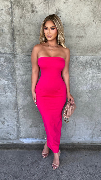 Different Than The Rest Maxi Dress (Hot Pink)