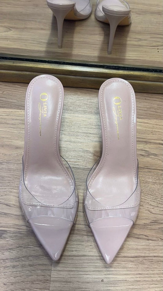 Gia Designer Inspired Heel (Clear Nude)